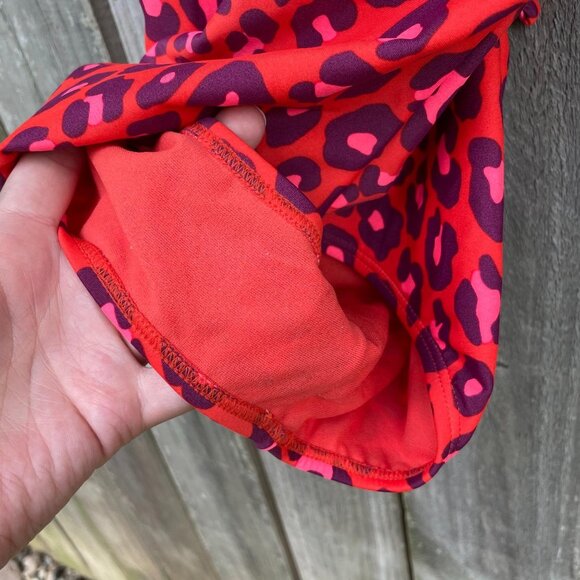 GB Gianni Bini Party Animal Print One Piece Swimsuit Size XS Strappy Back New - Picture 6 of 10